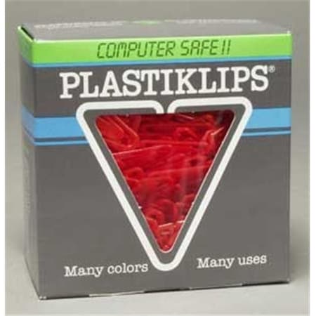 Plastiklips Plastiklips Paper Clips Medium Size 500 Pack RED (LP-0320) LP-0320